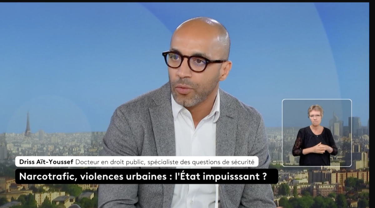 Driss AÏT YOUSSEF sur France TV info pour parler délinquance